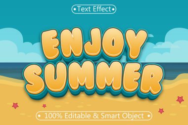 Yazın tadını çıkar 3 boyutlu Kabartma Çizgi film tarzı