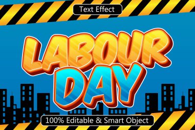 İşçi Bayramı Düzenleme Efekti 3 Boyut Kabartma Modern Biçim