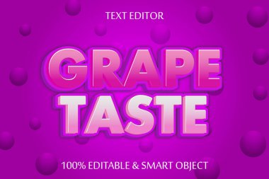 Üzüm tadı 3 boyutlu kabartma çizgi film stili