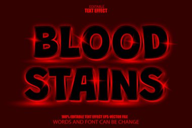 Kan lekeleri Düzenlenebilir Metin Efekti 3B Düz Gradyan Biçimi