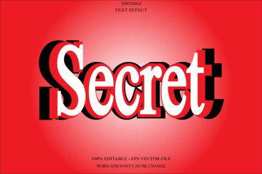 Gizli değiştirilebilir metin efekti kabartması