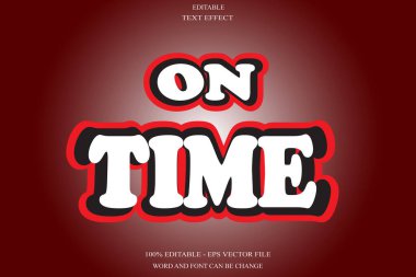 Zamanda Düzenlenebilir Metin Efekti Kabartma Biçimi