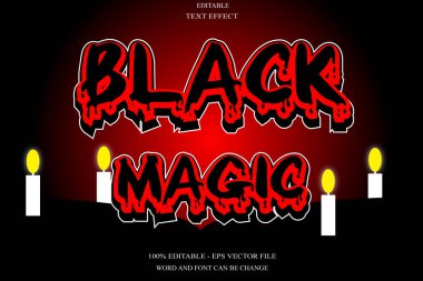 Kara Büyü Düzenlenebilir Metin Efekti