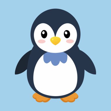 cute penguin animal cartoon icon isolated