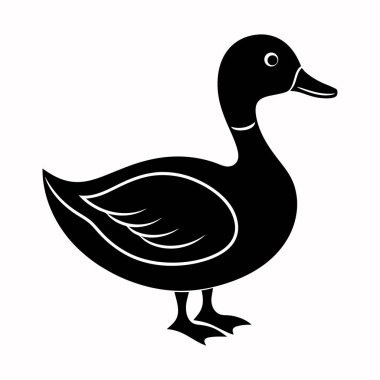 Ördek simgesi. Ördek basit illüstrasyon vektör web simgesi