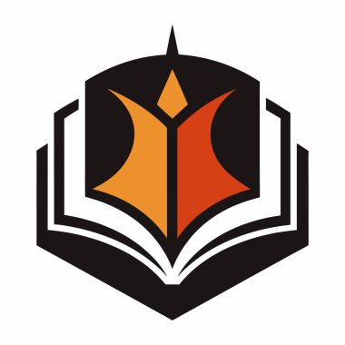 Modern kitap logo vektör illüstrasyonu