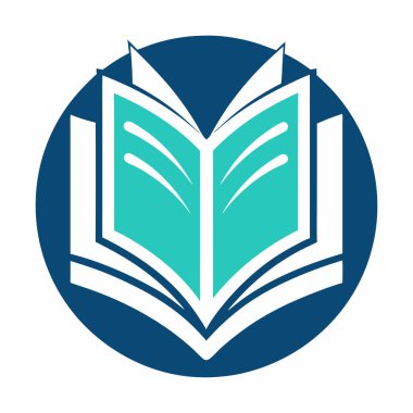 Modern kitap logo vektör illüstrasyonu