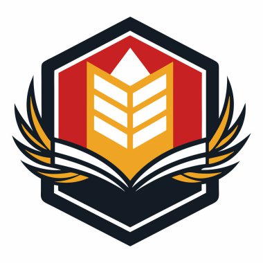 Modern kitap logo vektör illüstrasyonu