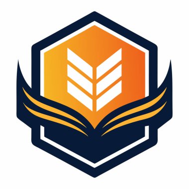 Modern kitap logo vektör illüstrasyonu