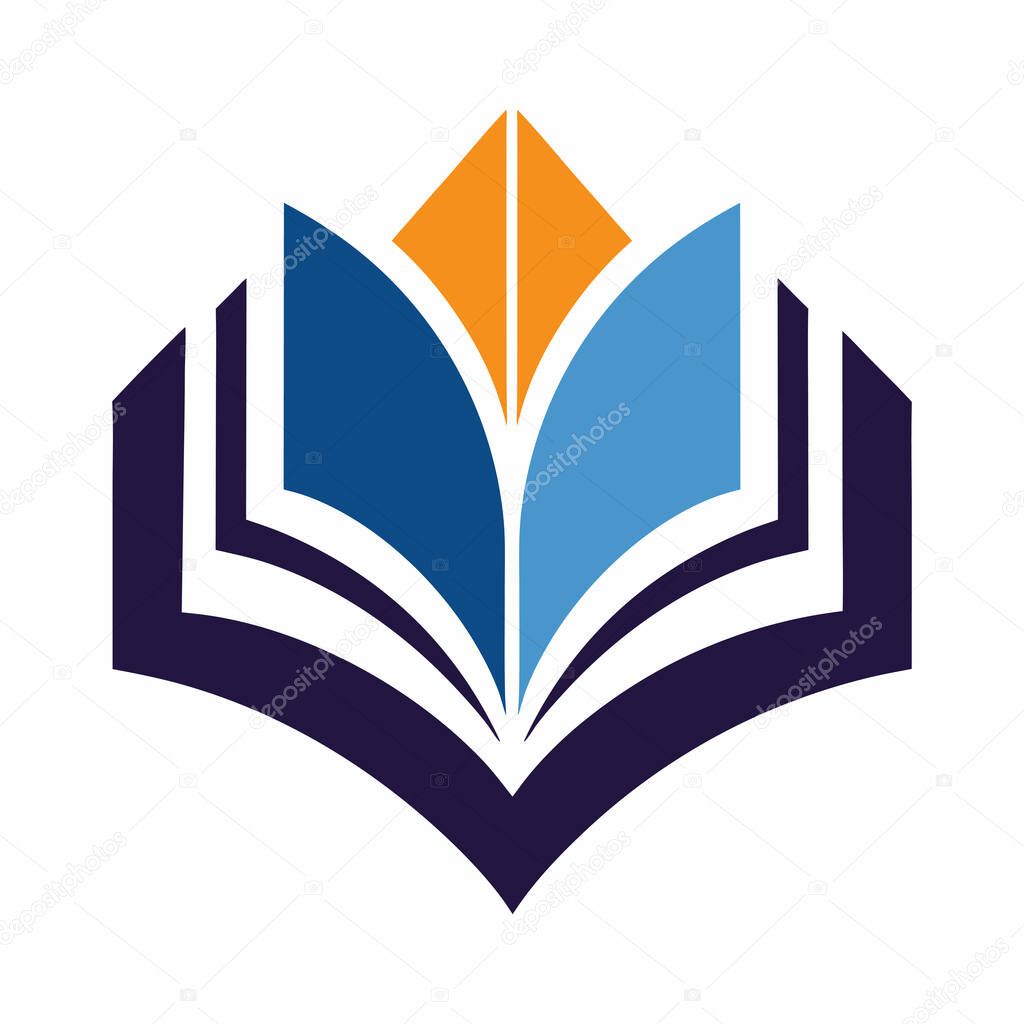 Modern book logo vector illustration