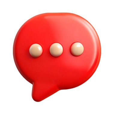 3d konuşma balonu sohbet mesajı simgesi