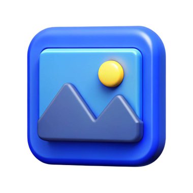 vektör modern mavi dağ ikonu. 10 saniye.