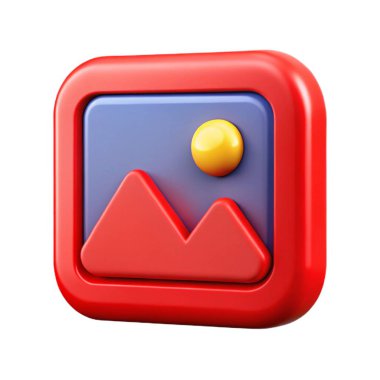 Kırmızı okun 3 boyutlu simgesi