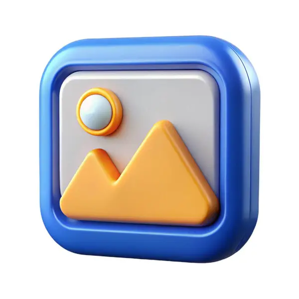 Mavi harita gezinme simgesinin 3d görüntülenmesi