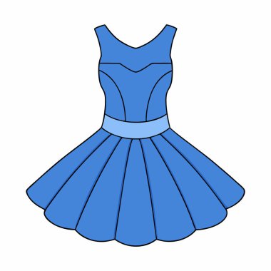 beyaz zemin üzerinde mavi elbise