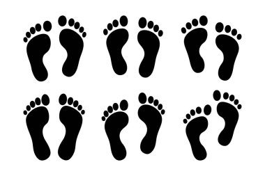 İnsan ayağı siluet simgesi