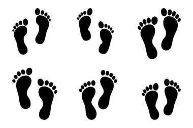 İnsan ayağı siluet simgesi