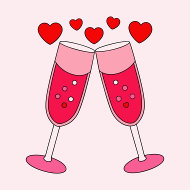 Romantik Şampanya Kadehleri Seçkin Kadehler Düğünler, Yıldönümleri ve Kutlamalar İçin Kalpli Kadehler