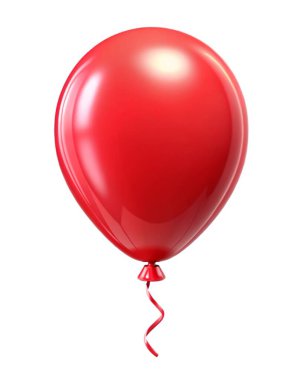 Gerçekçi kırmızı balon izole