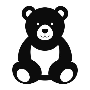 Ayı ikonu. vektör illüstrasyonu.