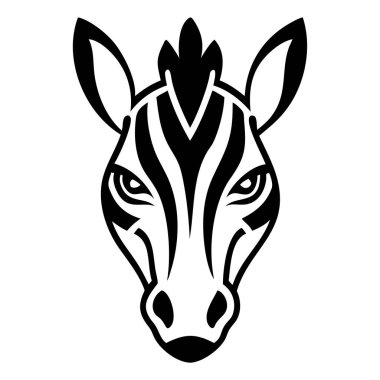 Zebra başı, vektör çizimi