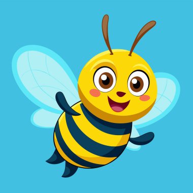 Mavi gözlü şirin çizgi film arısı