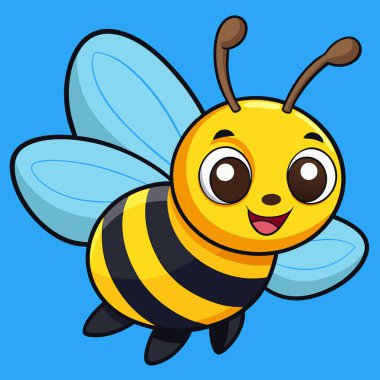 Şirin Arı çizgi film vektör çizim