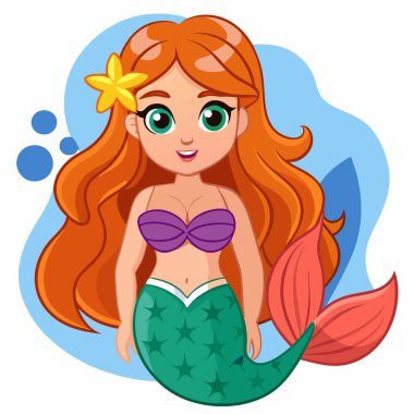 Şirin deniz kızı çizimi