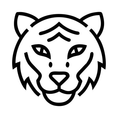 Kaplan başı simgesi, vektör illüstrasyonu