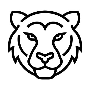 Kaplan hayvan ikonu vektör çizimi tasarımı