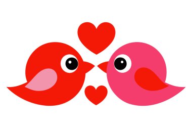 İki aşk kuşu.