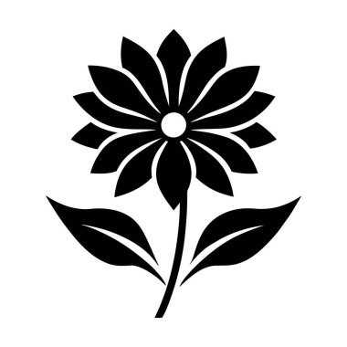 çiçek simgesi, vektör illüstrasyonu