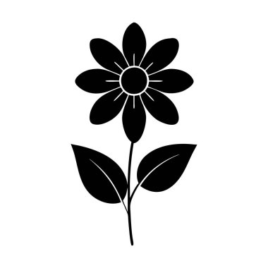 siluet çiçek yaprakları kutsal kişilerin resmi, vektör çizim tasarım ile