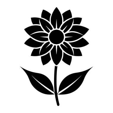 çiçek simgesi vektör illüstrasyonu