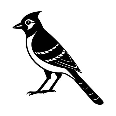 Bir daldaki kuşun vektör illüstrasyonu