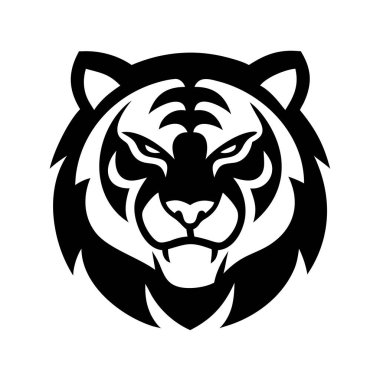 vektör kaplan baş silueti.