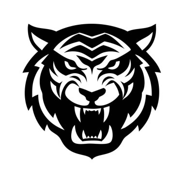 Aslan başlı siyah siluet