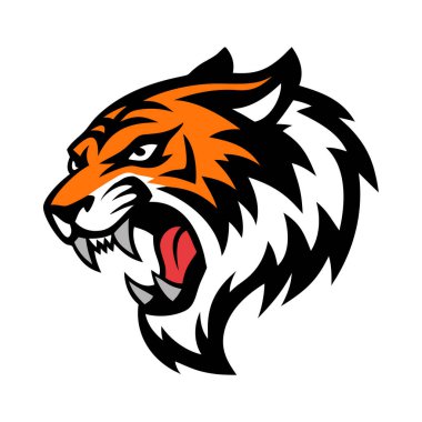 baş kaplan maskotu logo vektörü