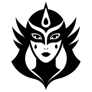 Genç bir kadının siyah beyaz portresi