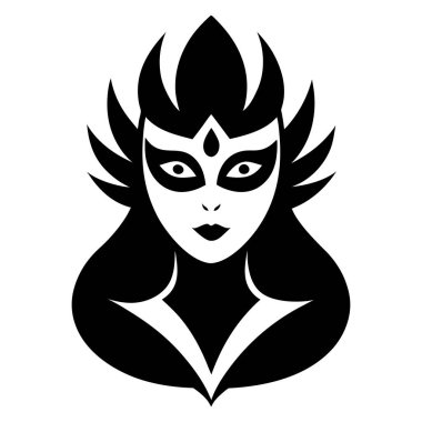 Üzerinde bayan yazan maskeli bir kadın..