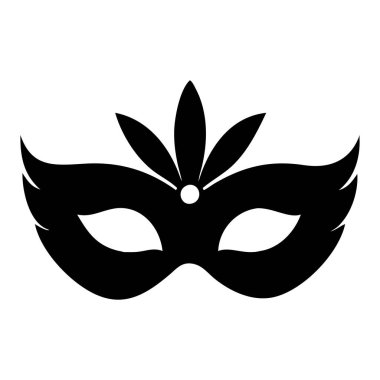 beyaz arkaplanda maske simgesi.