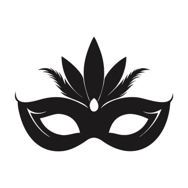 Karnaval maskesi simgesi, basit tarzı