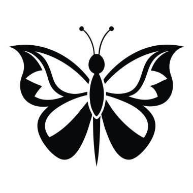 Kelebek kutsal kişilerin resmi, basit tarzı