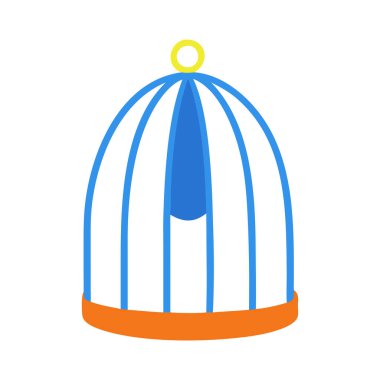 İzole edilmiş kuş kafesi ikonu. vektör çizimi tasarımı