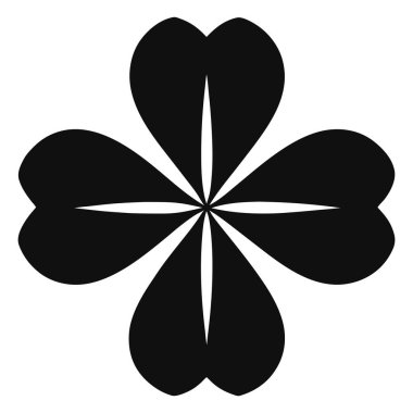 Yonca yonca simgesi, basit vektör