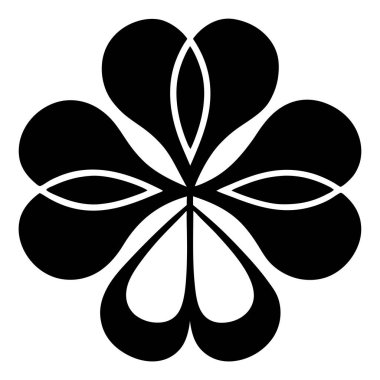 Beyaz üzerine dekoratif süs tasarımı