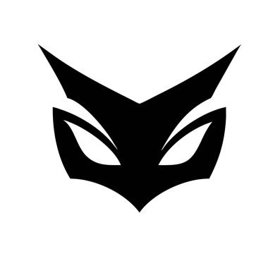 Vektör kedi suratı, minimalist ve sevimli