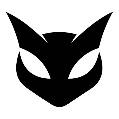 Web ve mobil uygulaması tasarım, maske logo kavramı için beyaz arka plan üzerinde izole maskesi simge vektör