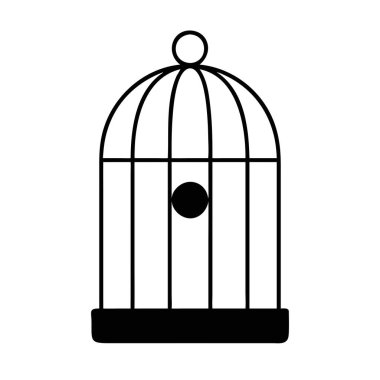 Hapishane ikonu. Beyaz arkaplanda izole edilmiş web tasarımı için hapishane vektör simgelerinin basit çizimi