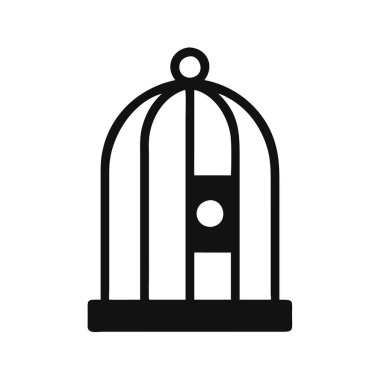 hapishane vektörü glyph düz simgesi